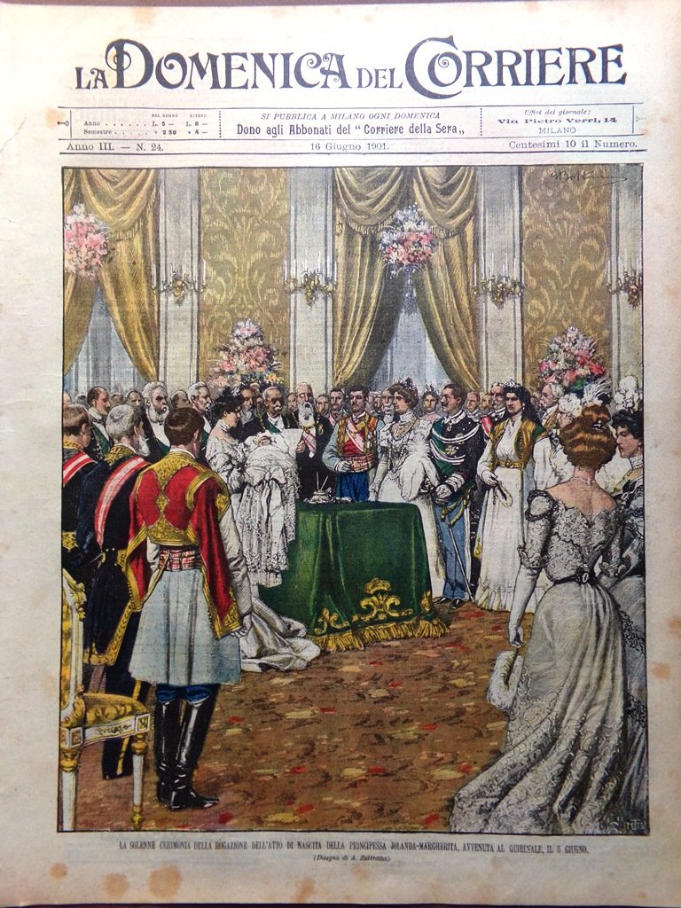 La Domenica del Corriere 16 Giugno 1901 Calabria Jolanda Scioperi …