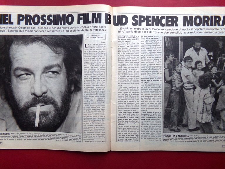 La Domenica del Corriere 16 Giugno 1974 Montini Bud Spencer …