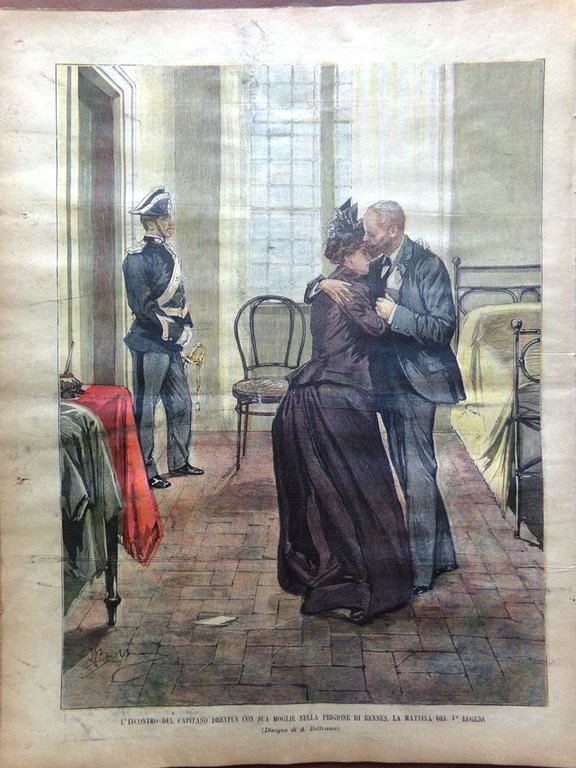 La Domenica del Corriere 16 Luglio 1899 Dreyfus Disastro Como …