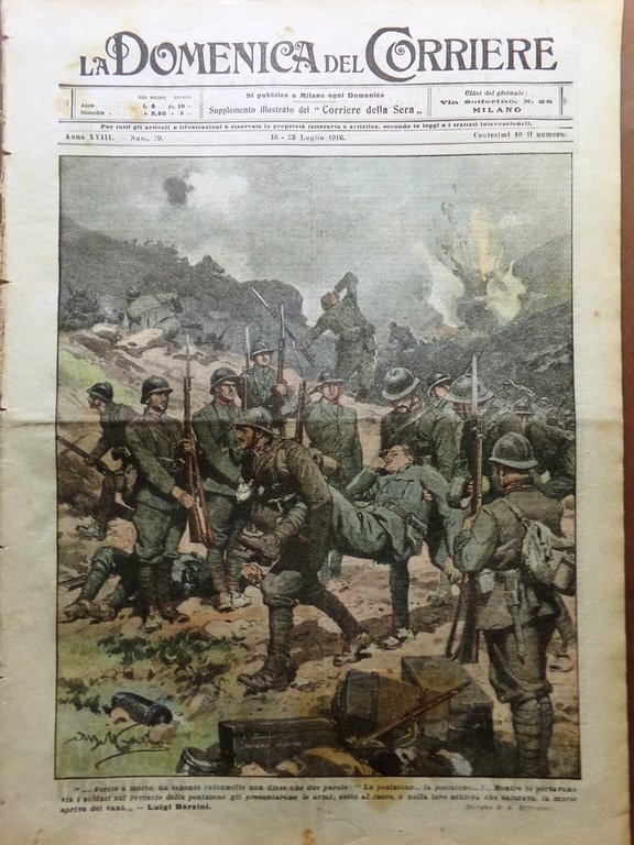 La Domenica del Corriere 16 Luglio 1916 WW1 Asiago Ca' … | Immagine Gallery 1