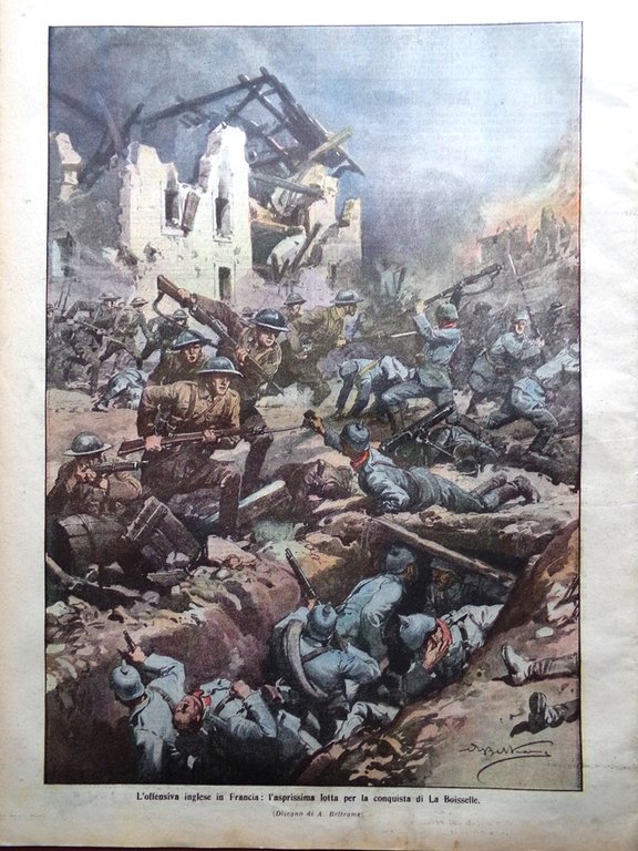 La Domenica del Corriere 16 Luglio 1916 WW1 Asiago Ca' …