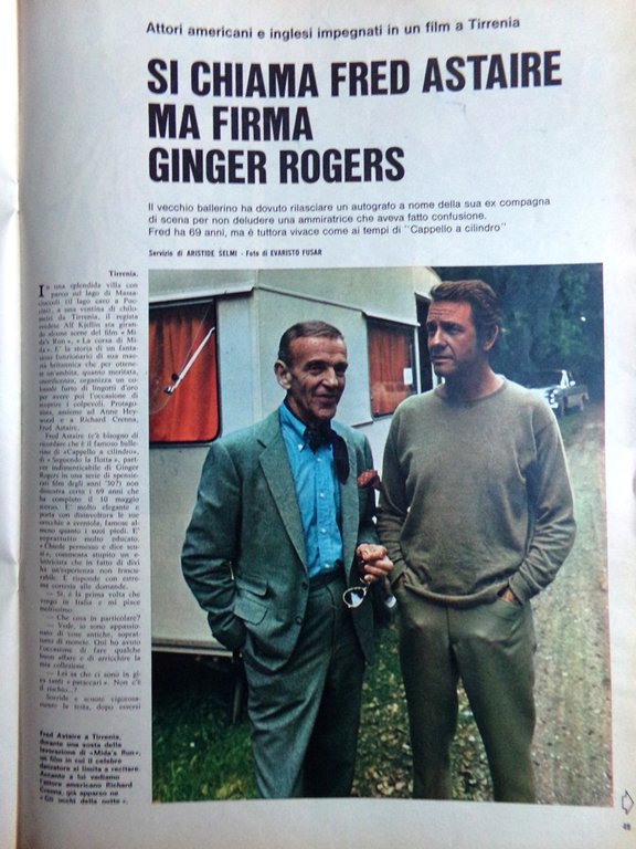 La Domenica del Corriere 16 Luglio 1968 Astaire Vietnam Autostrada …
