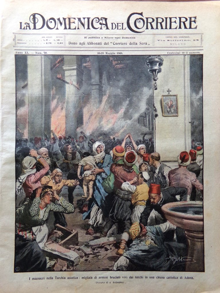 La Domenica del Corriere 16 Maggio 1909 Maccioni Giuseppe Vesuviano …