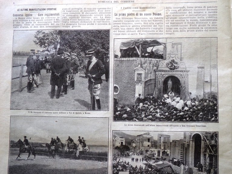 La Domenica del Corriere 16 Maggio 1909 Maccioni Giuseppe Vesuviano …