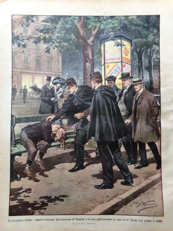 La Domenica del Corriere 16 Maggio 1909 Maccioni Giuseppe Vesuviano …