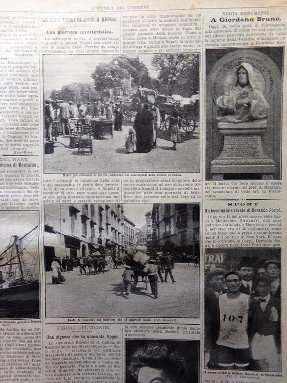 La Domenica del Corriere 16 Maggio 1909 Maccioni Giuseppe Vesuviano …