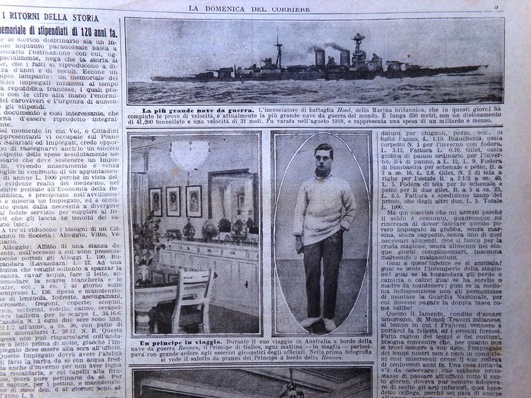 La Domenica del Corriere 16 Maggio 1920 Bissolati Pasciani Principe …