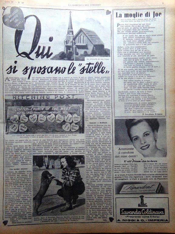 La Domenica del Corriere 16 Maggio 1948 Camera Senato Tenebre …