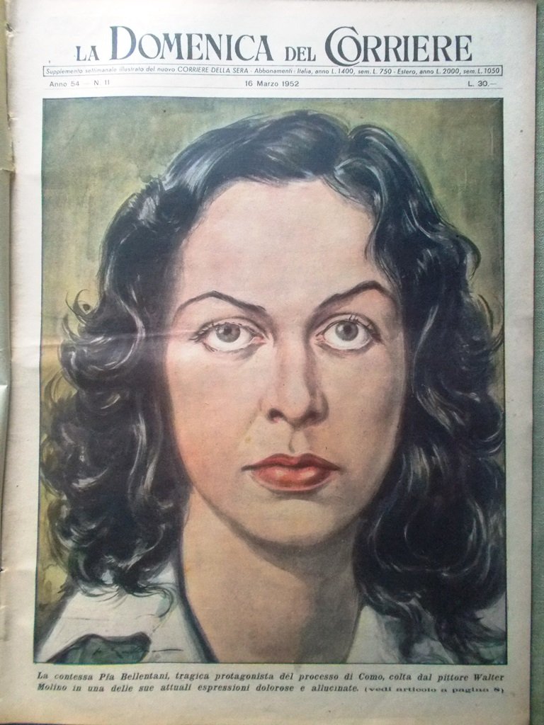 La Domenica del Corriere 16 Marzo 1952 Terremoto Giappone Pompei … | Immagine principale