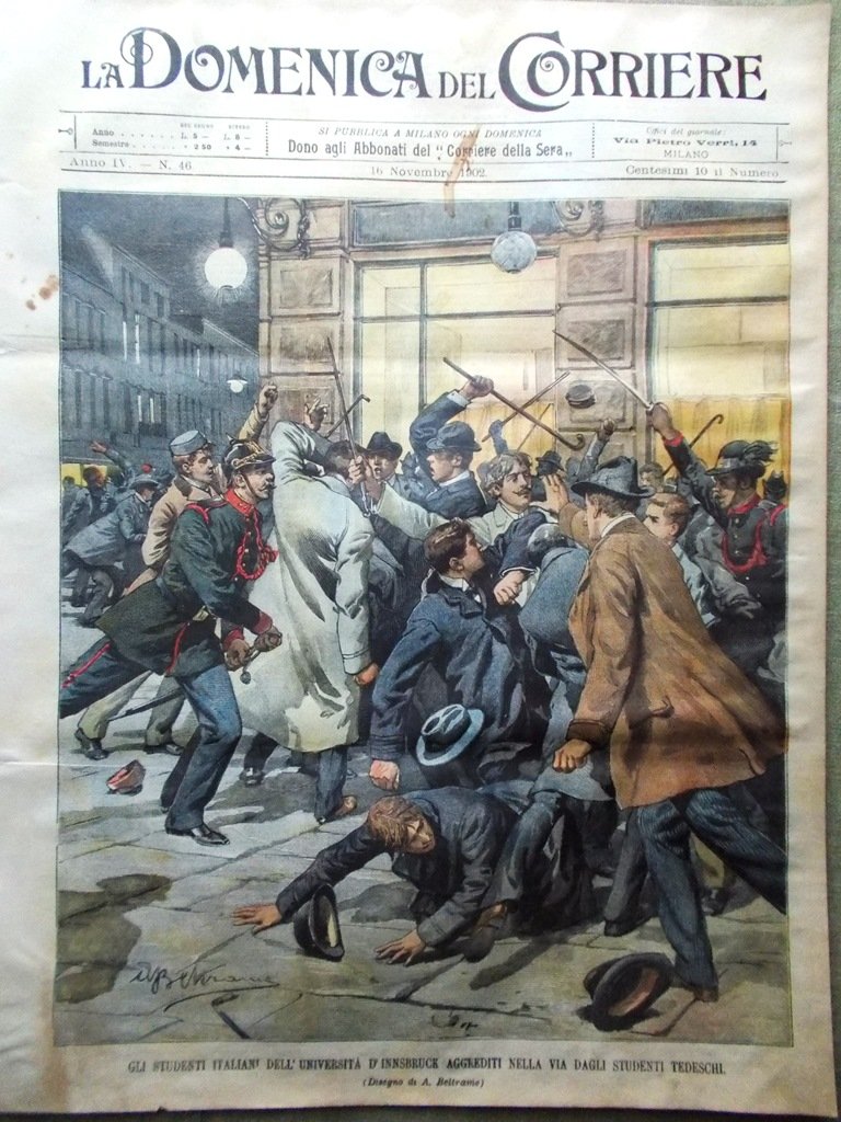 La Domenica del Corriere 16 Novembre 1902 Studenti Innsbruck Fiera …