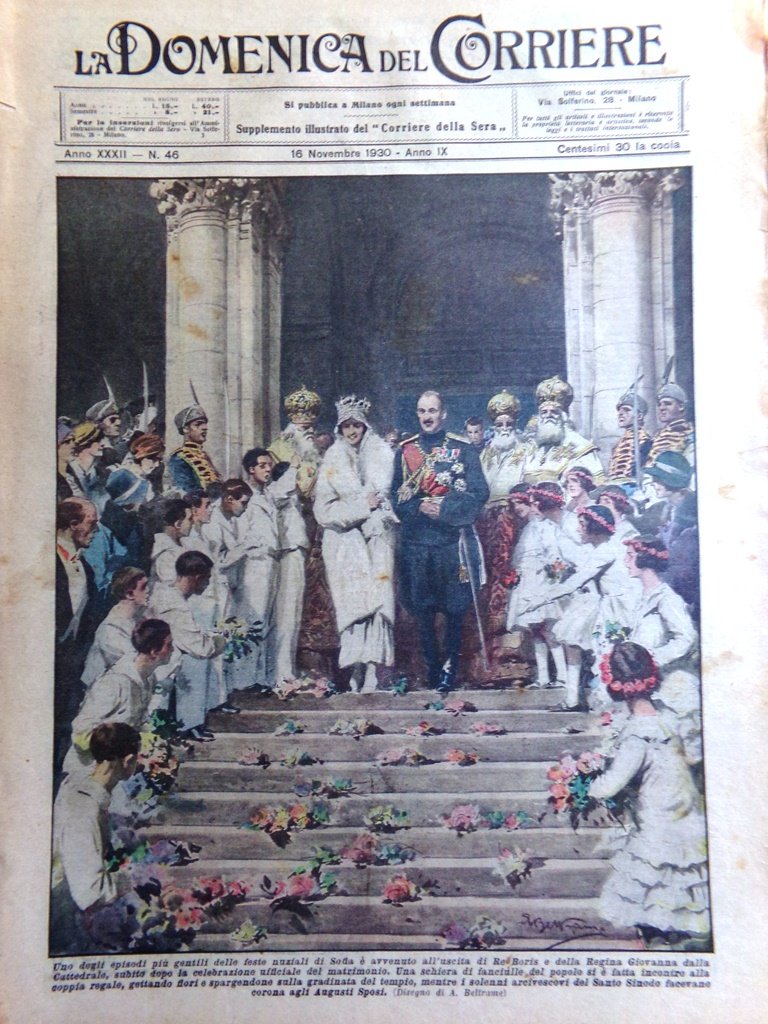 La Domenica del Corriere 16 Novembre 1930 Lehar Nozze Re …
