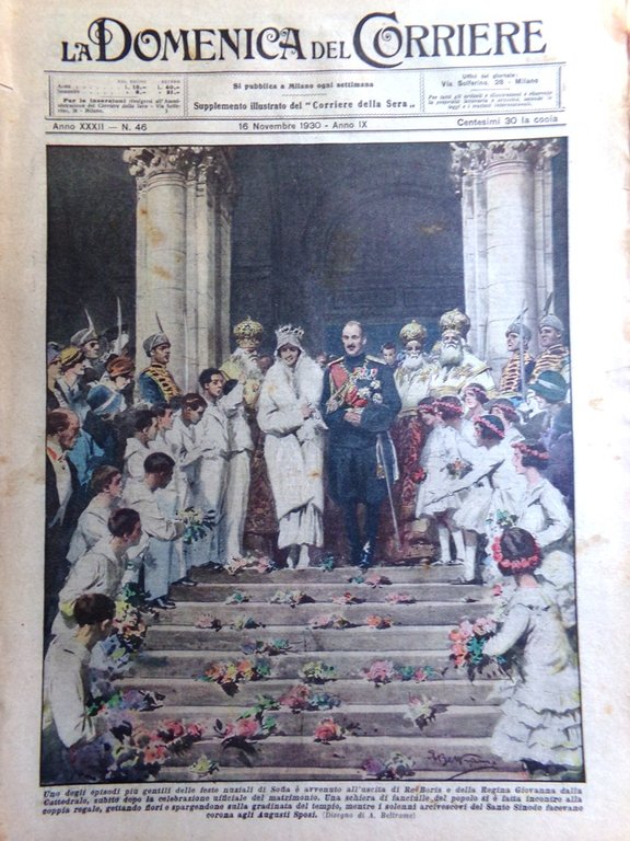 La Domenica del Corriere 16 Novembre 1930 Lehar Nozze Re … | Immagine Gallery 1