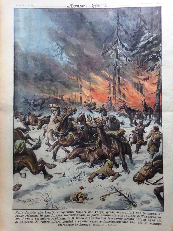 La Domenica del Corriere 16 Novembre 1941 WW2 Russia Posta …