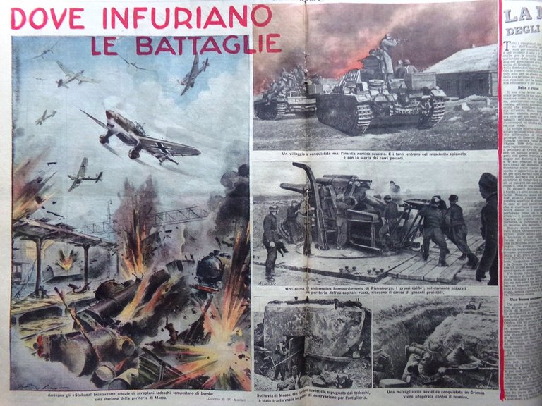La Domenica del Corriere 16 Novembre 1941 WW2 Russia Posta …