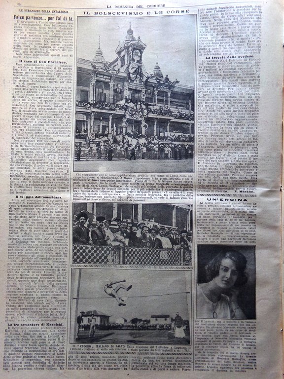 La Domenica del Corriere 16 Ottobre 1921 Batignolles Pasteur Shackleton …