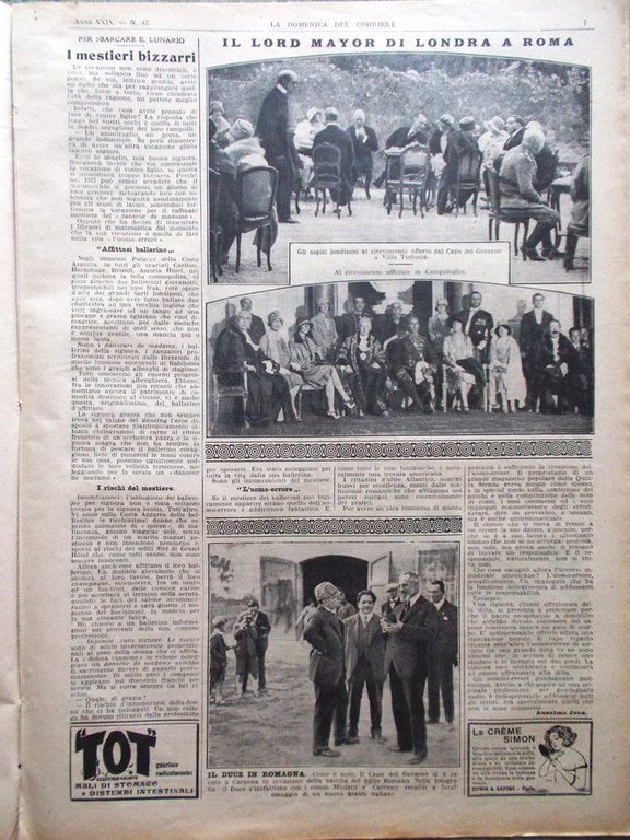 La Domenica del Corriere 16 Ottobre 1927 Chicago Mayor Belgrano …