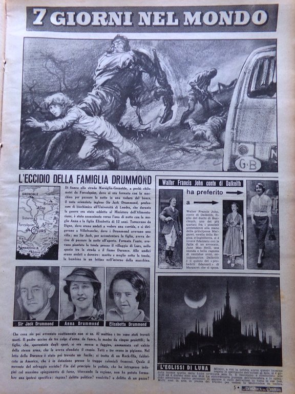 La Domenica del Corriere 17 Agosto 1952 Drummond Winters Entropia … | Immagine Gallery 2