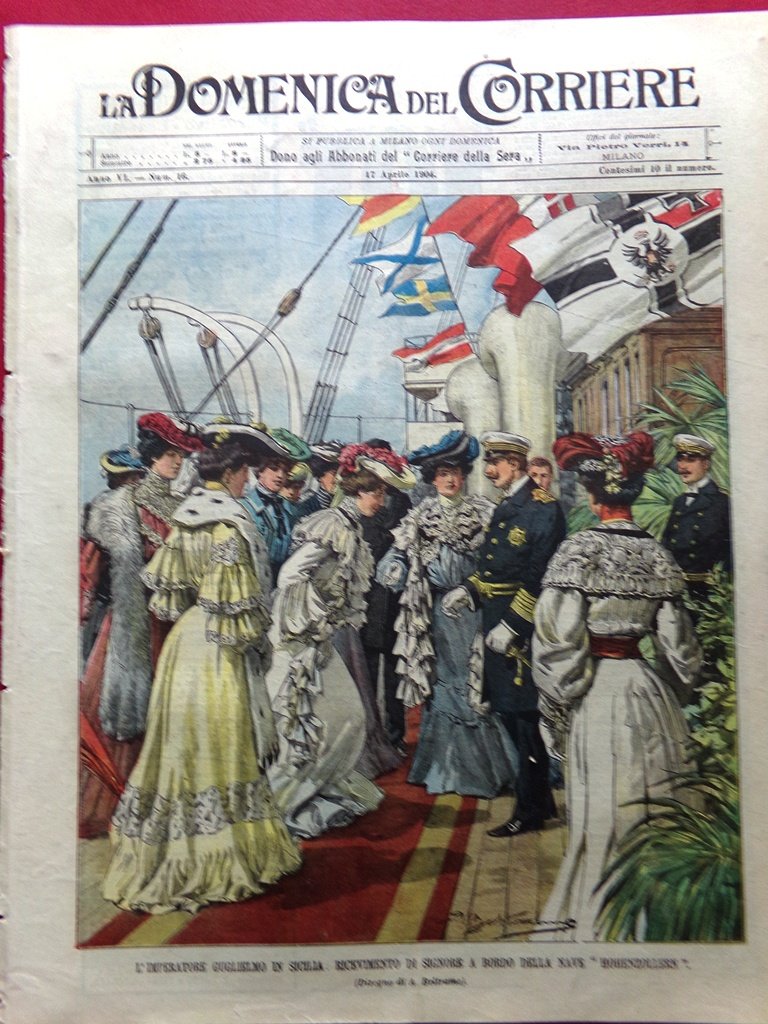 La Domenica del Corriere 17 Aprile 1904 Terremoto Abruzzo Biga … | Immagine principale
