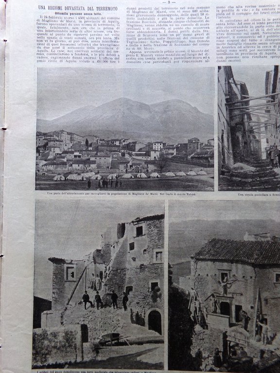 La Domenica del Corriere 17 Aprile 1904 Terremoto Abruzzo Biga … | Immagine Gallery 4