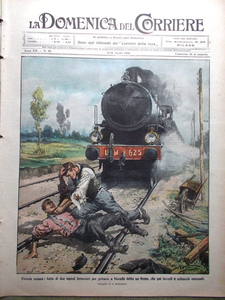 La Domenica del Corriere 17 Aprile 1910 Tappeto Sacro Etna … | Immagine principale