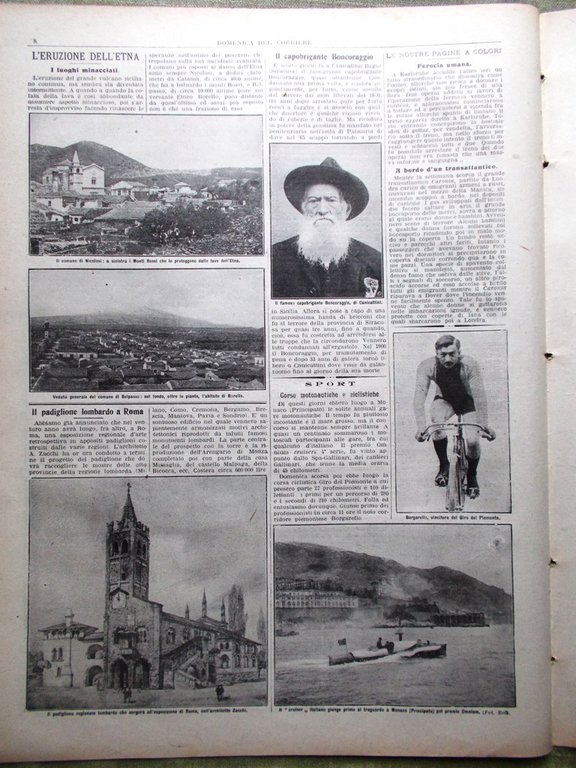 La Domenica del Corriere 17 Aprile 1910 Tappeto Sacro Etna … | Immagine Gallery 2