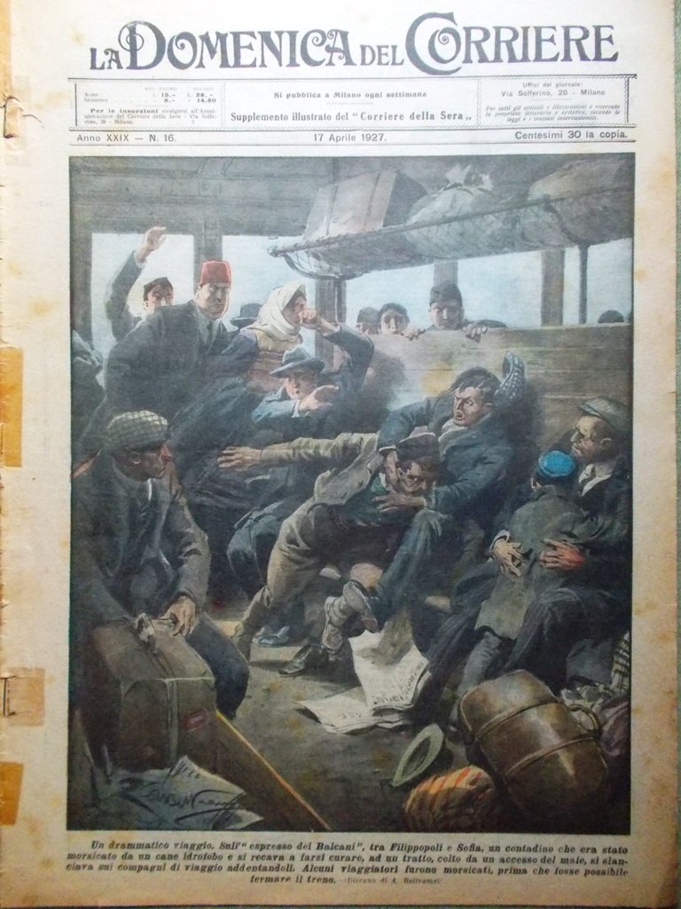 La Domenica del Corriere 17 Aprile 1927 Fiera di Bergamo …