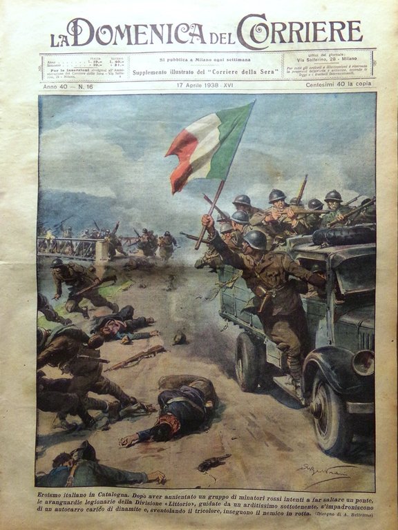 La Domenica del Corriere 17 Aprile 1938 Invalidi Lavoro Settimana … | Immagine Gallery 1