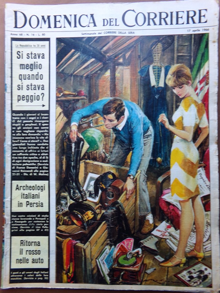 La Domenica del Corriere 17 Aprile 1966 Hovercraft Persia Gesù …