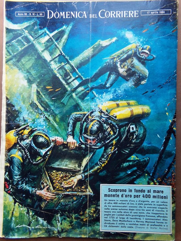 La Domenica del Corriere 17 Aprile 1966 Hovercraft Persia Gesù …