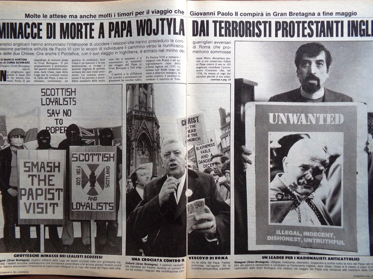 La Domenica del Corriere 17 Aprile 1982 Papa Dischi Volanti …