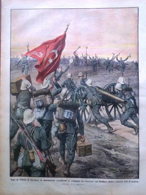 La Domenica del Corriere 17 Dicembre 1911 Occupazione Tripoli Marcucci …