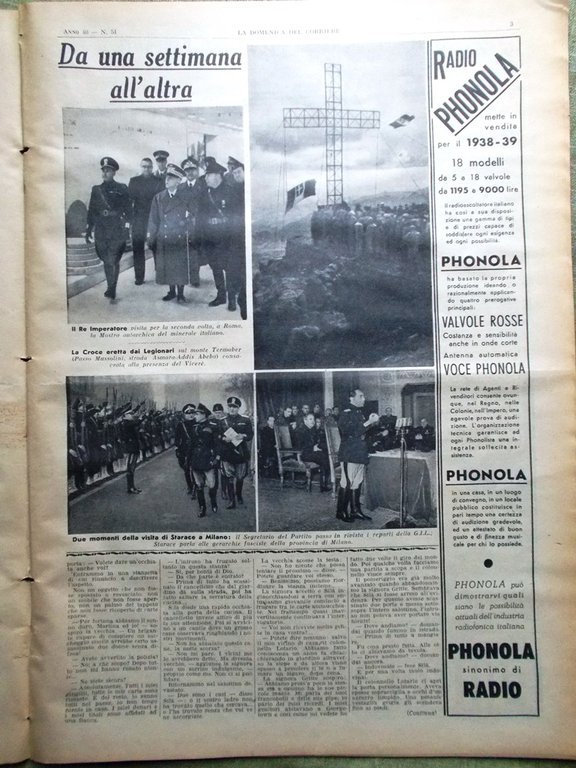 La Domenica del Corriere 17 Dicembre 1938 Spagna Bombe Scoperta … | Immagine Gallery 2