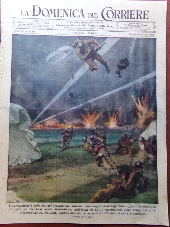 La Domenica del Corriere 17 Dicembre 1944 WW2 Ravenna Franchi … | Immagine Gallery 1