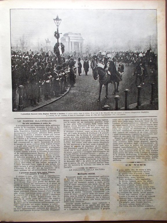 La Domenica del Corriere 17 Febbraio 1901 Funerali Regina Vittoria …
