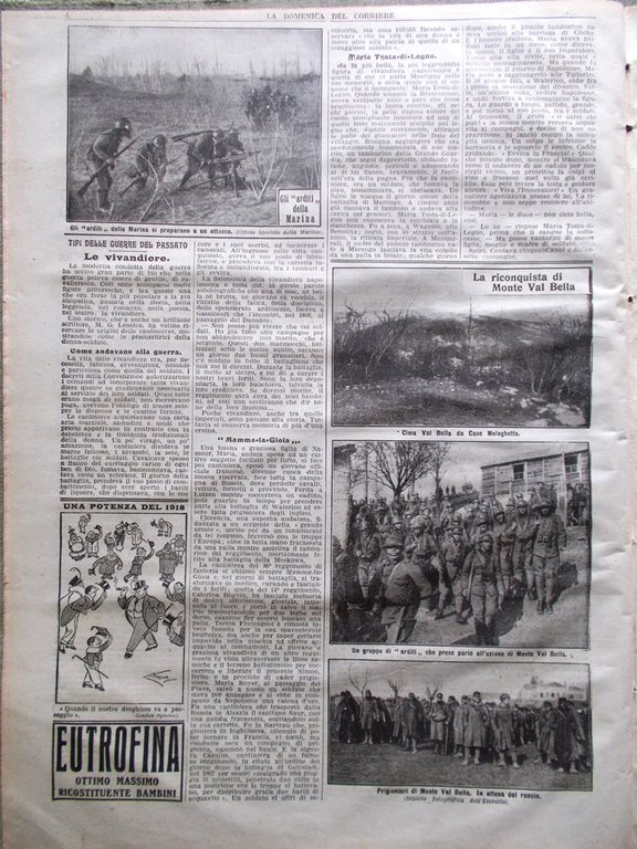 La Domenica del Corriere 17 Febbraio 1918 WW1 Viale Salomone …