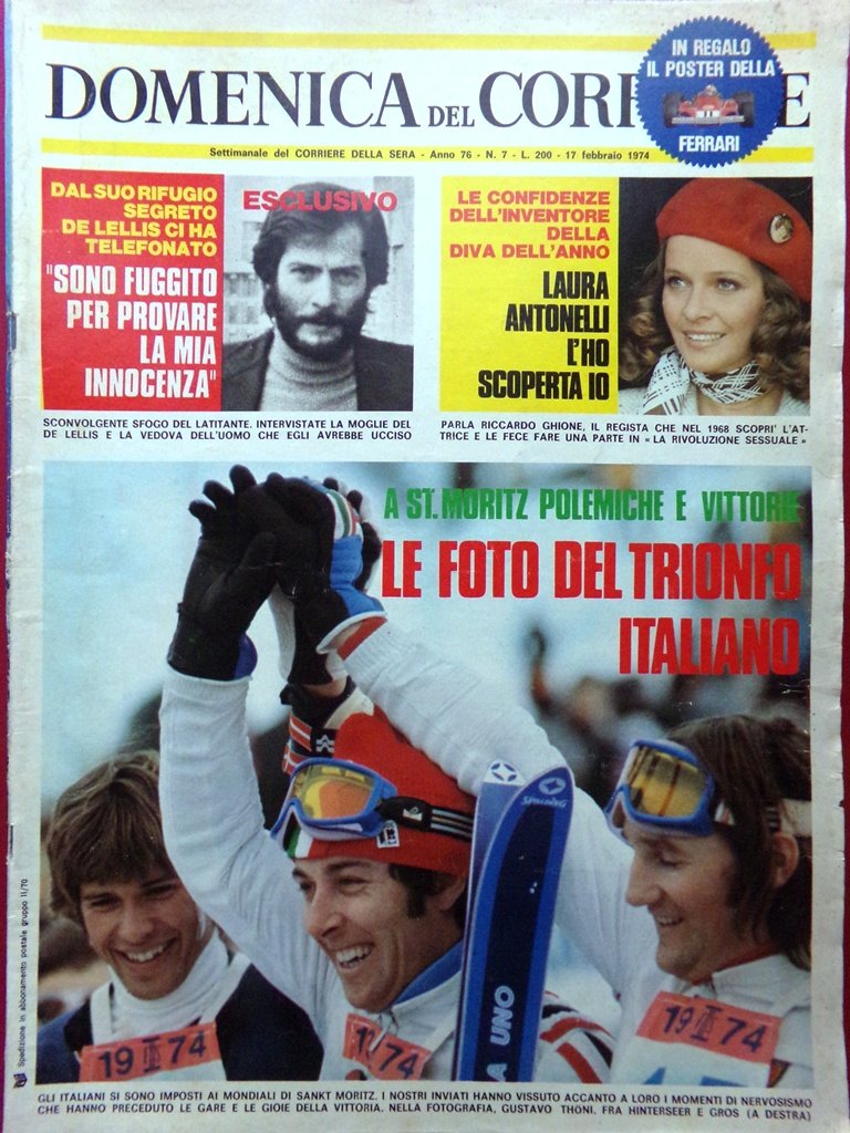 La Domenica del Corriere 17 Febbraio 1974 Ferrari Wakeman Carceri …