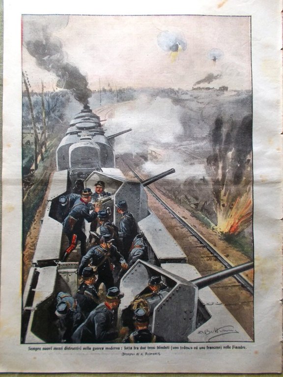 La Domenica del Corriere 17 Gennaio 1915 WW1 Sede Crusca …