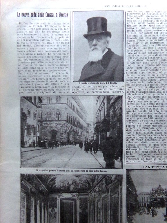 La Domenica del Corriere 17 Gennaio 1915 WW1 Sede Crusca …