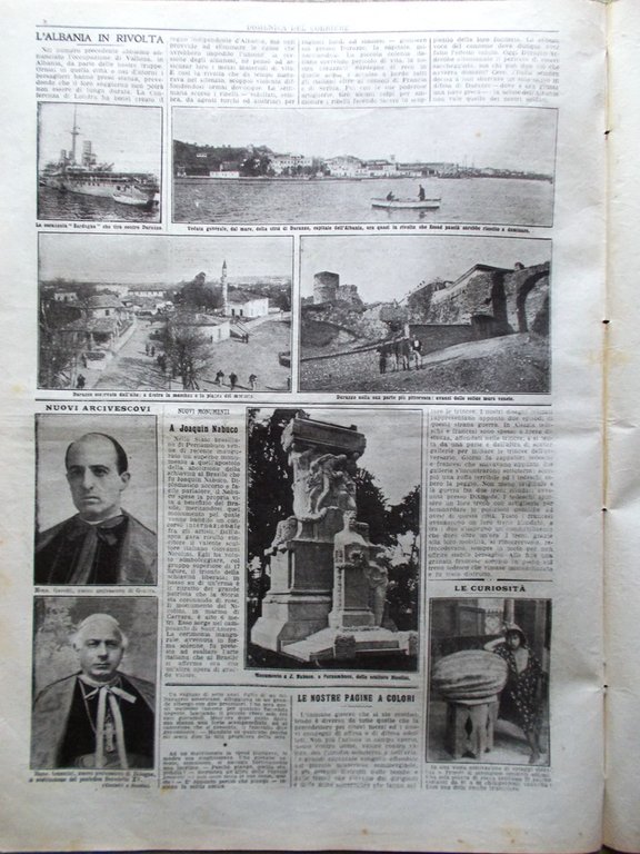 La Domenica del Corriere 17 Gennaio 1915 WW1 Sede Crusca …