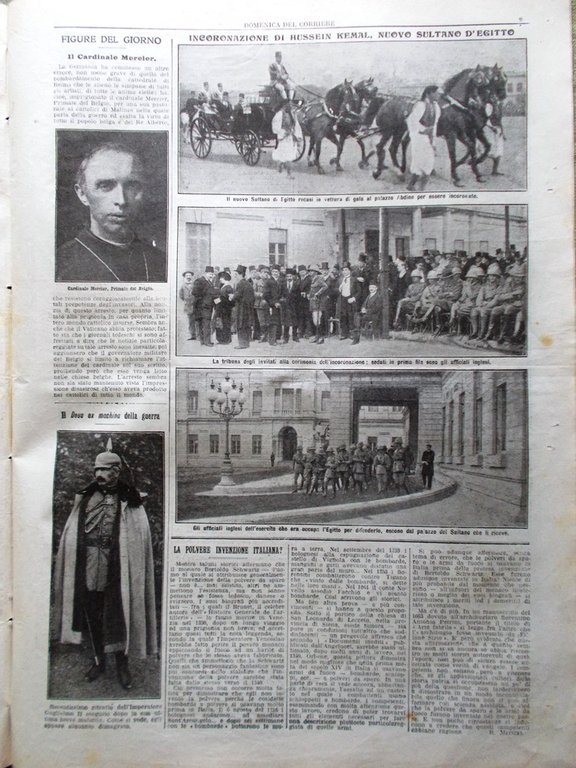 La Domenica del Corriere 17 Gennaio 1915 WW1 Sede Crusca …