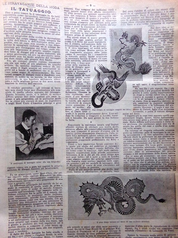 La Domenica del Corriere 17 Giugno 1900 Tatuaggi Pusterla dei …