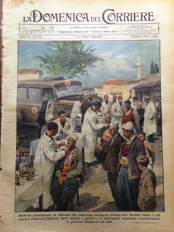 La Domenica del Corriere 17 Giugno 1939 Thetis Spagna Cambio … | Immagine Gallery 1