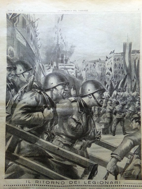 La Domenica del Corriere 17 Giugno 1939 Thetis Spagna Cambio …