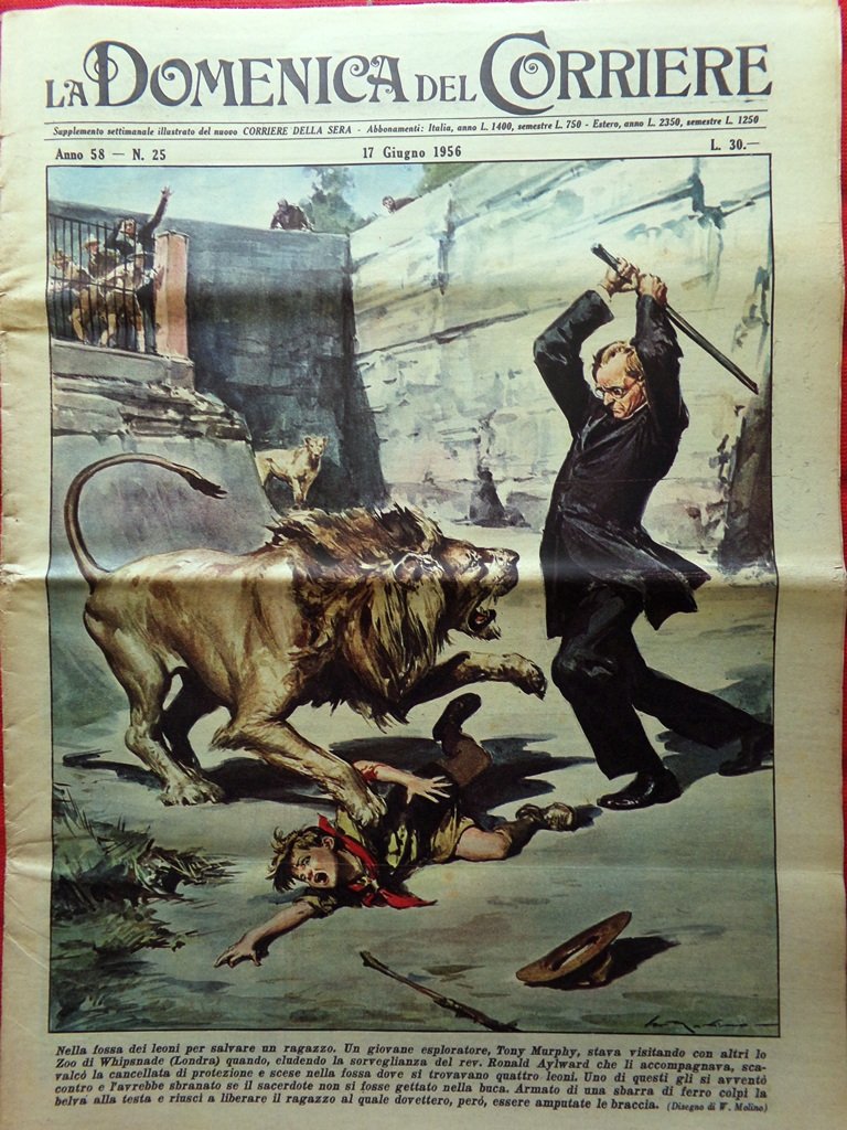 La Domenica del Corriere 17 Giugno 1956 Papini Magni Beethoven …