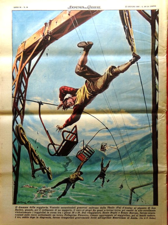 La Domenica del Corriere 17 Giugno 1956 Papini Magni Beethoven …