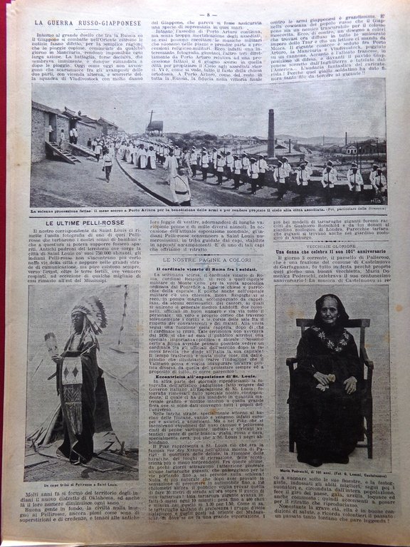 La Domenica del Corriere 17 Luglio 1904 Saint Louis Pellirosse … | Immagine Gallery 7