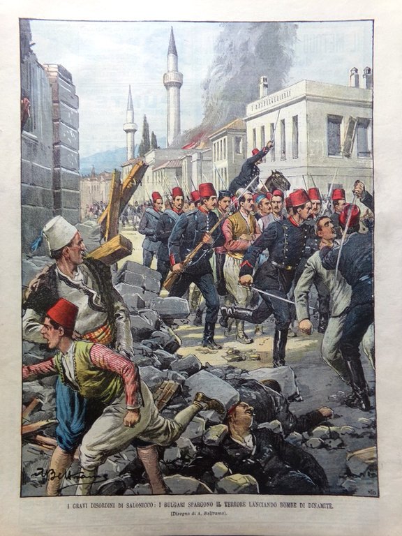 La Domenica del Corriere 17 Maggio 1903 Salonicco Esercito Turco …