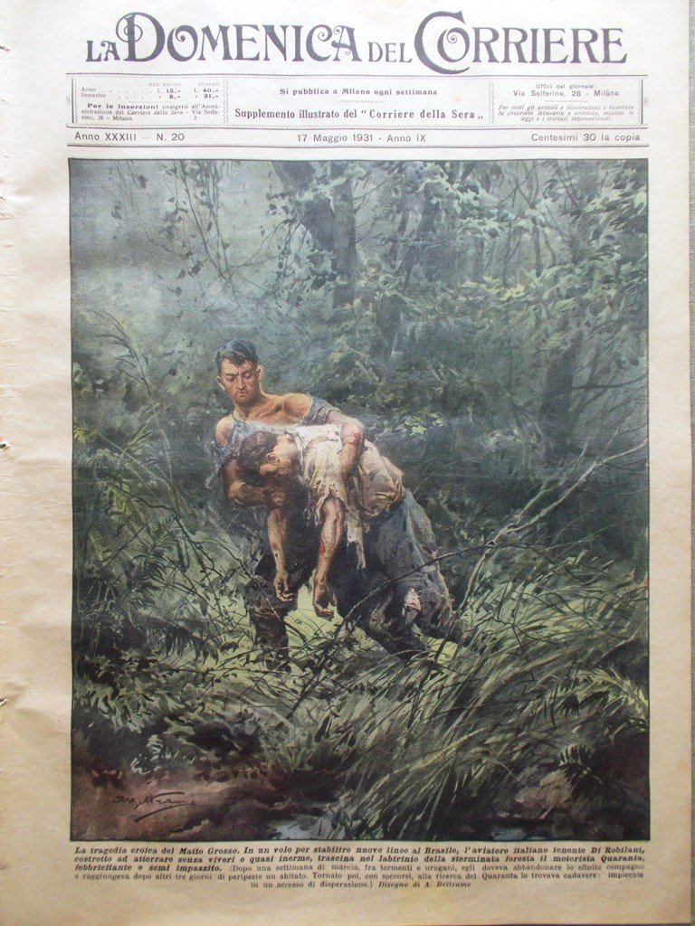 La Domenica del Corriere 17 Maggio 1931 Santa Sindone Acqua …