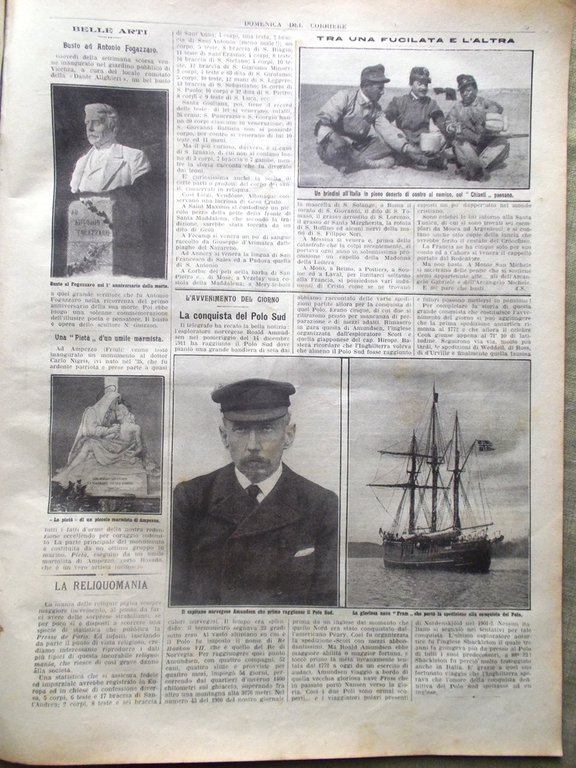 La Domenica del Corriere 17 Marzo 1912 Derna Amundsen Nettuno …