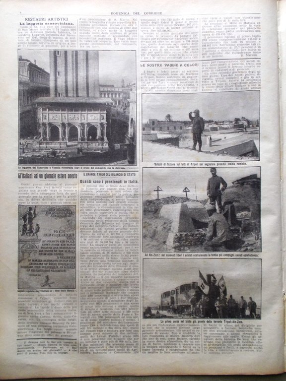 La Domenica del Corriere 17 Marzo 1912 Derna Amundsen Nettuno …